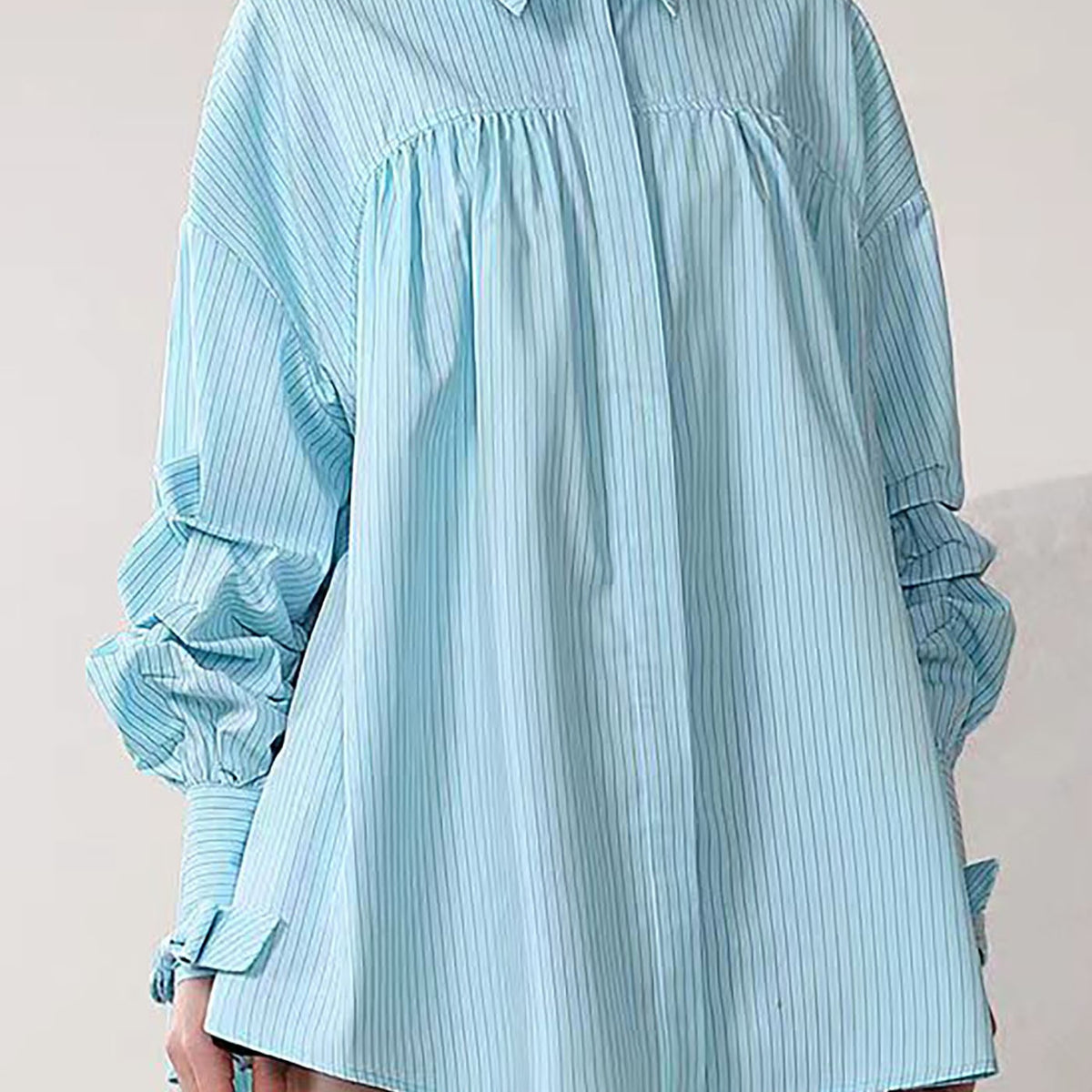 STRIPE FLAG EMBRO OVERSIZED BUTTON DOWN SHIRT main image 0