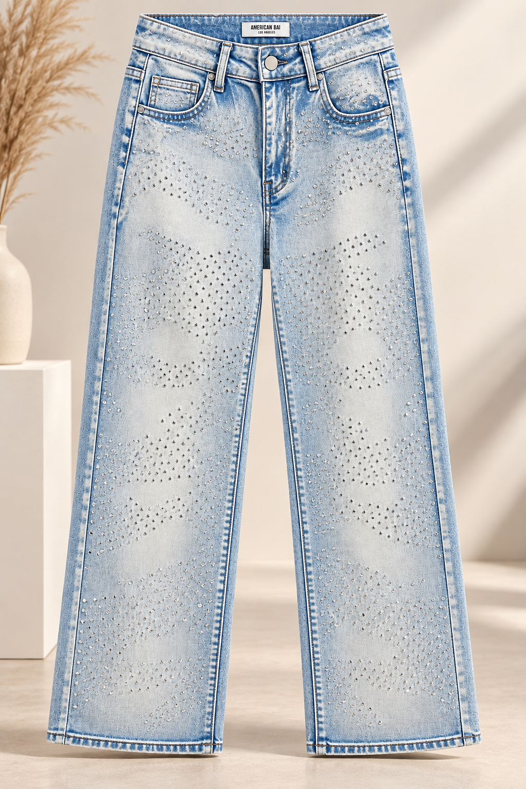 Crystal Glow Rhinestone Jeans