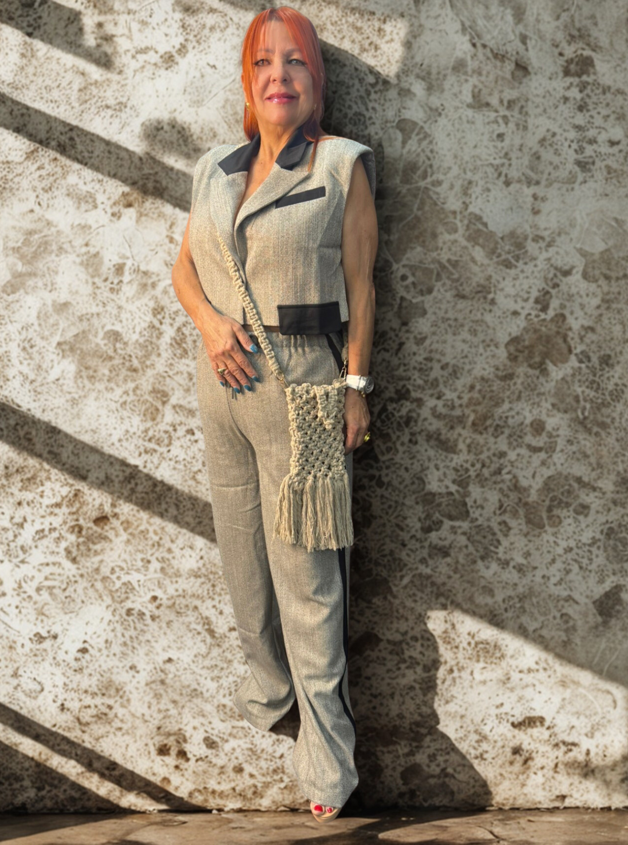 Set Vest & Pantalón Brown Chic