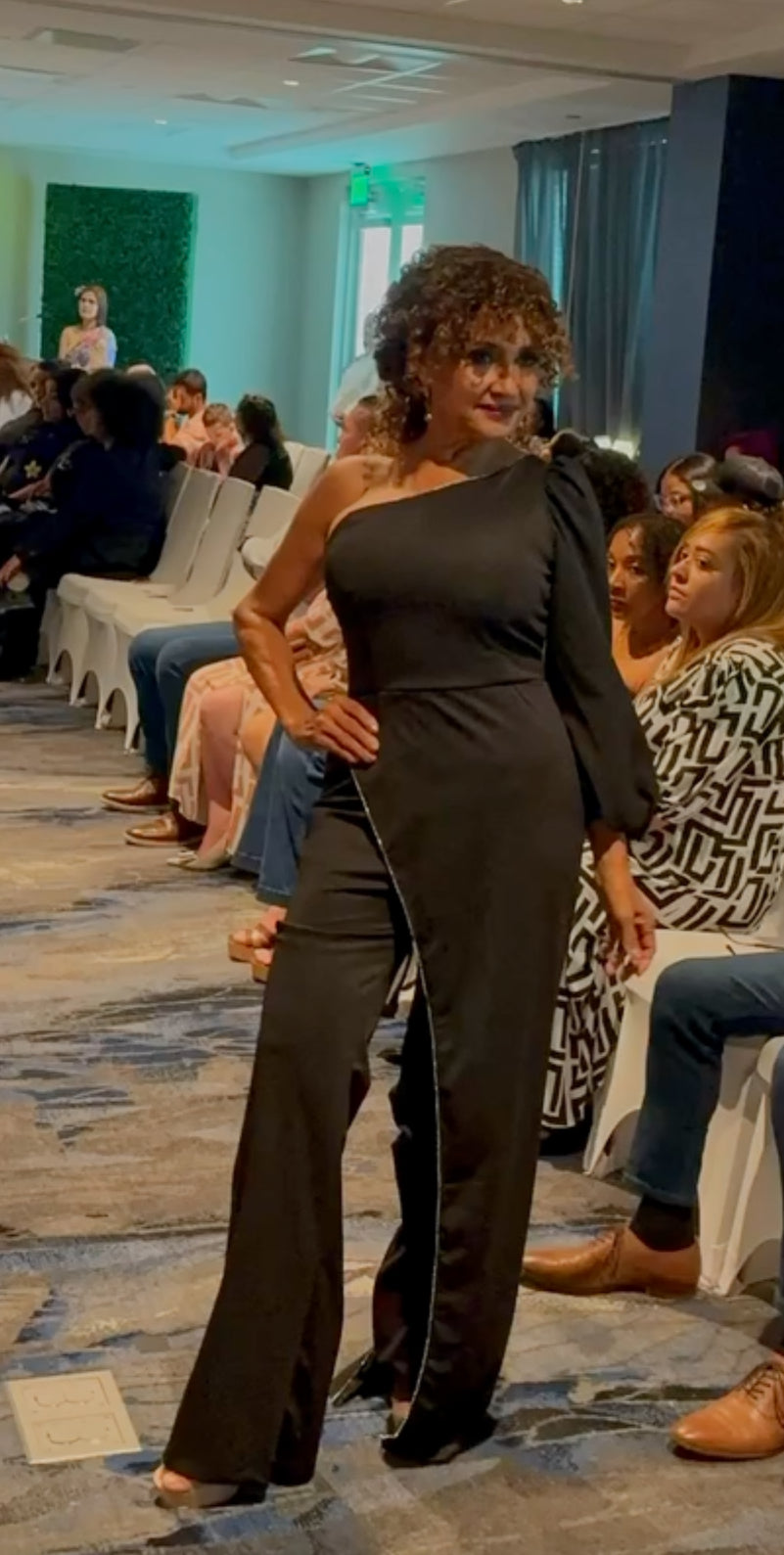 Rhinestone black jumpsuit