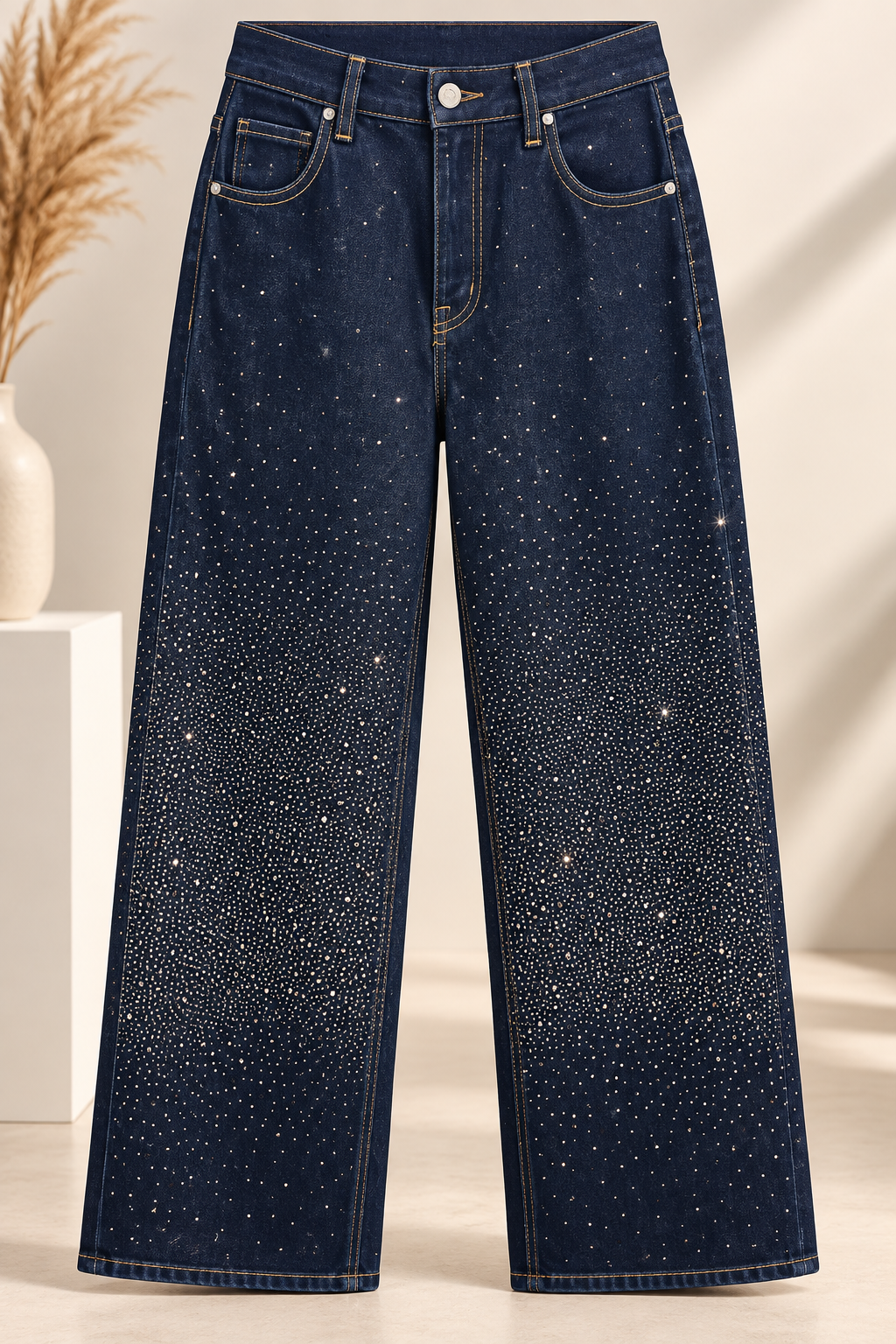 Midnight Spark Rhinestone Jeans
