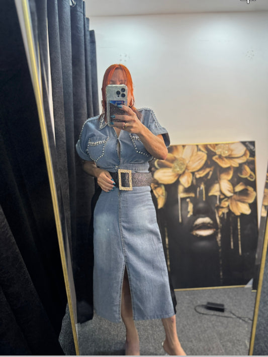 Denim Glam dress