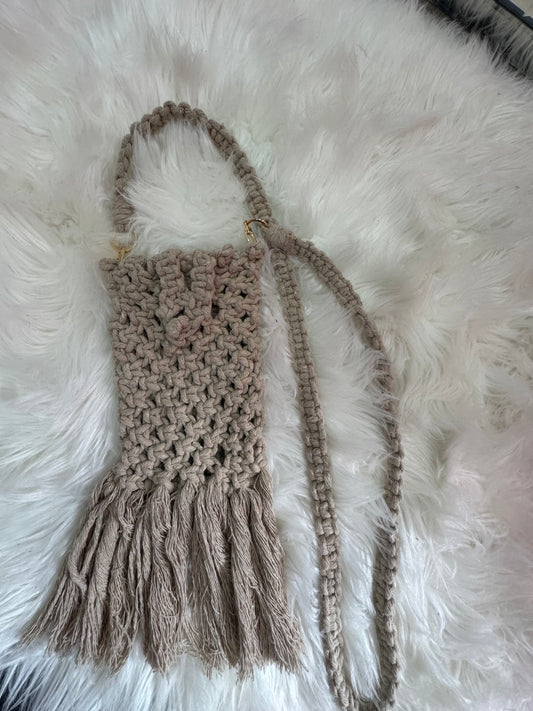 Crossbody Natural Macramé
