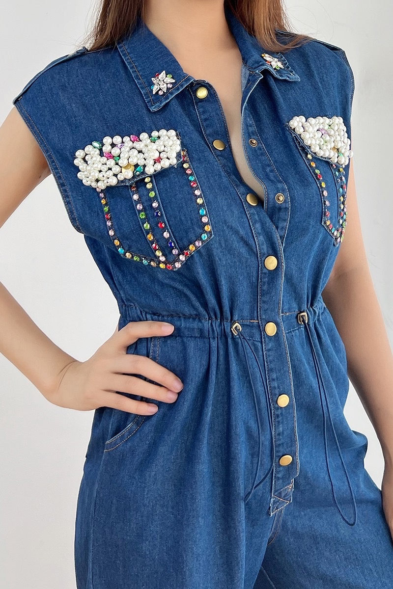 Denim Stone Jumpsuit