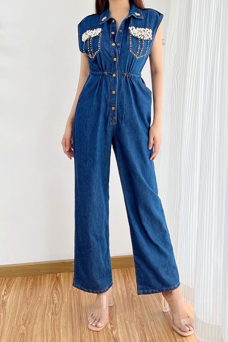 Denim Stone Jumpsuit