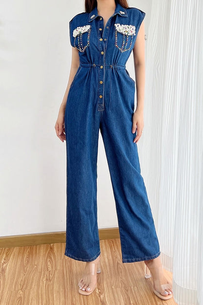 Denim Stone Jumpsuit