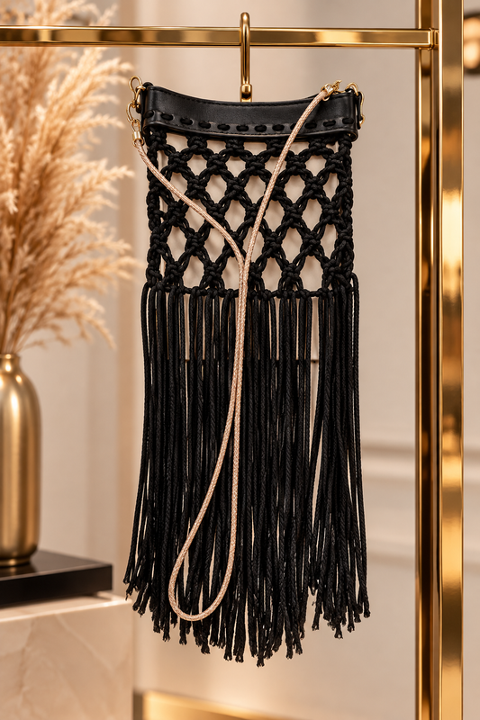 Artesanía en Negro con Brillo Rose Gold