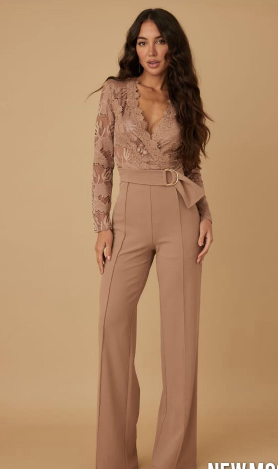 Nude Lace Jumpsuit