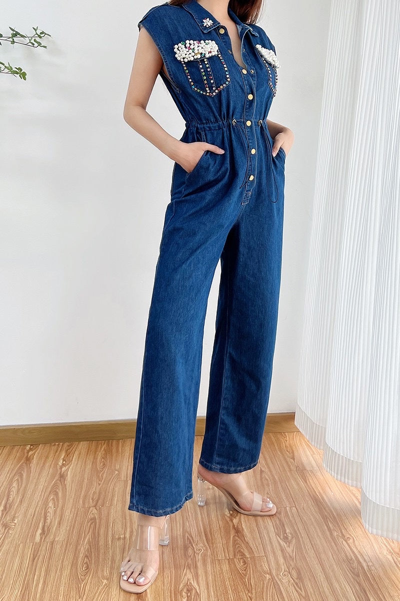 Denim Stone Jumpsuit