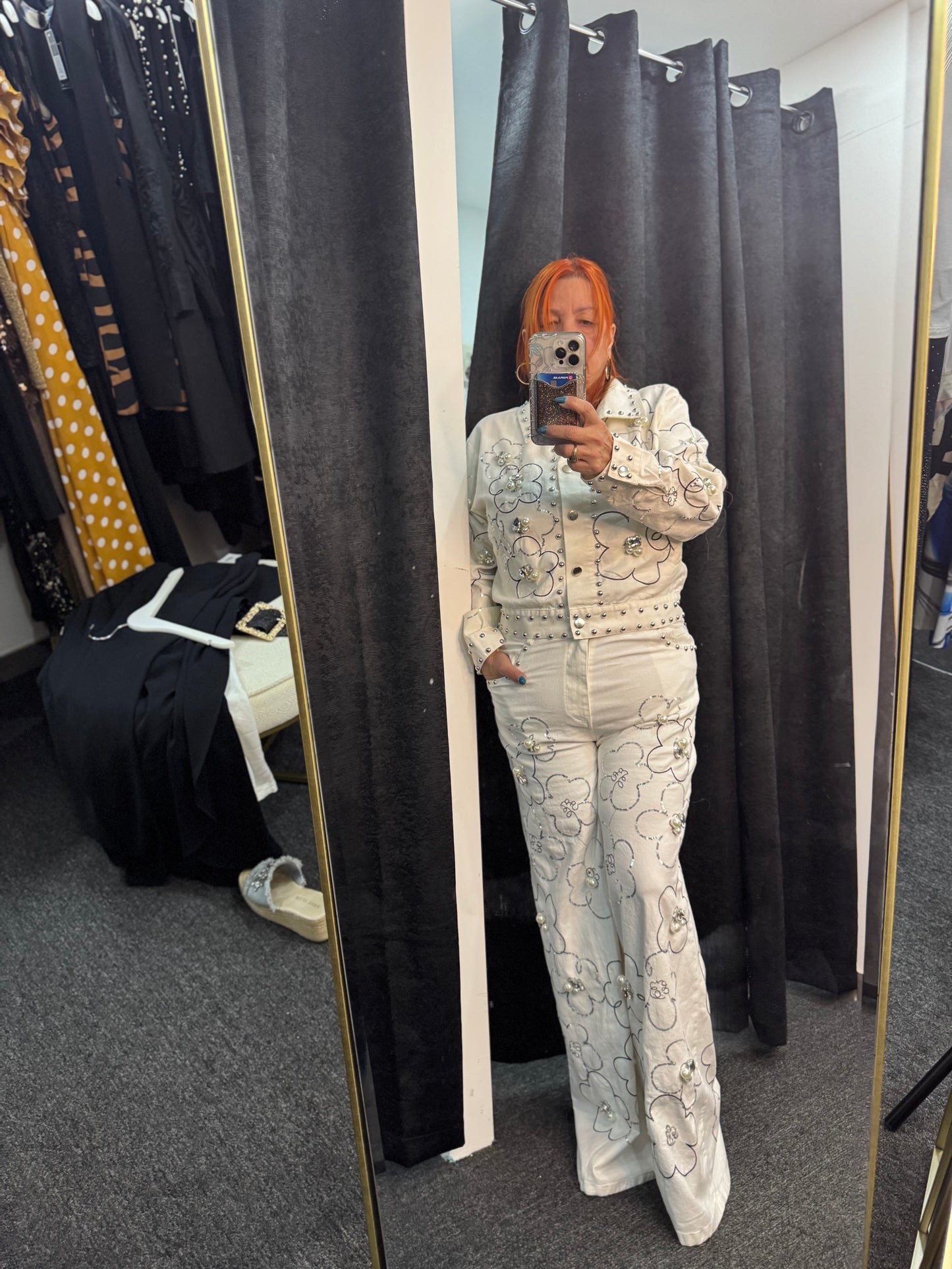 Set Denim Pearl Bloom