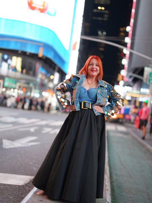 Denim sequins Jacket