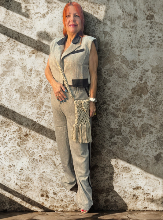 Set Vest & Pantalón Brown Chic