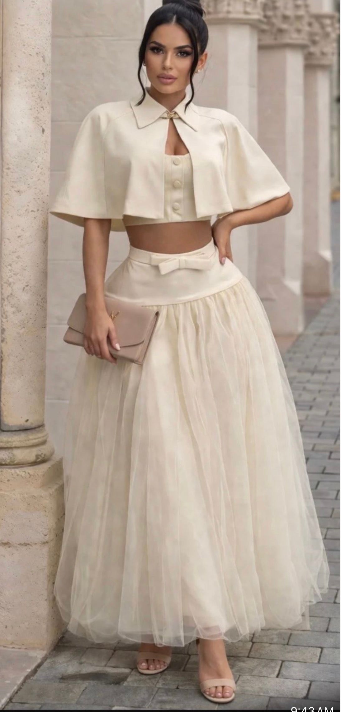Cream Couture Three Piece Set