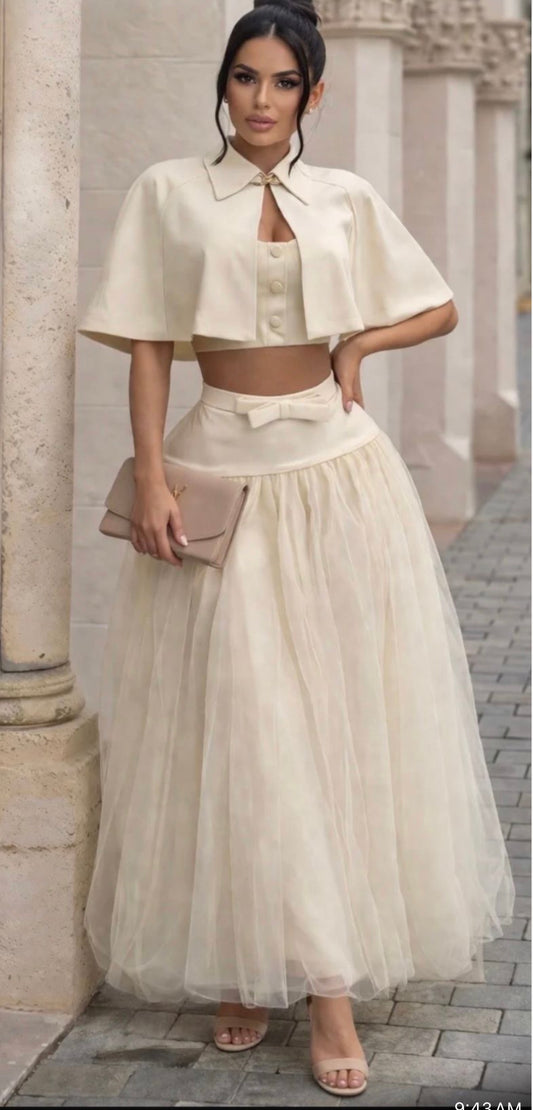 Cream Couture Three Piece Set