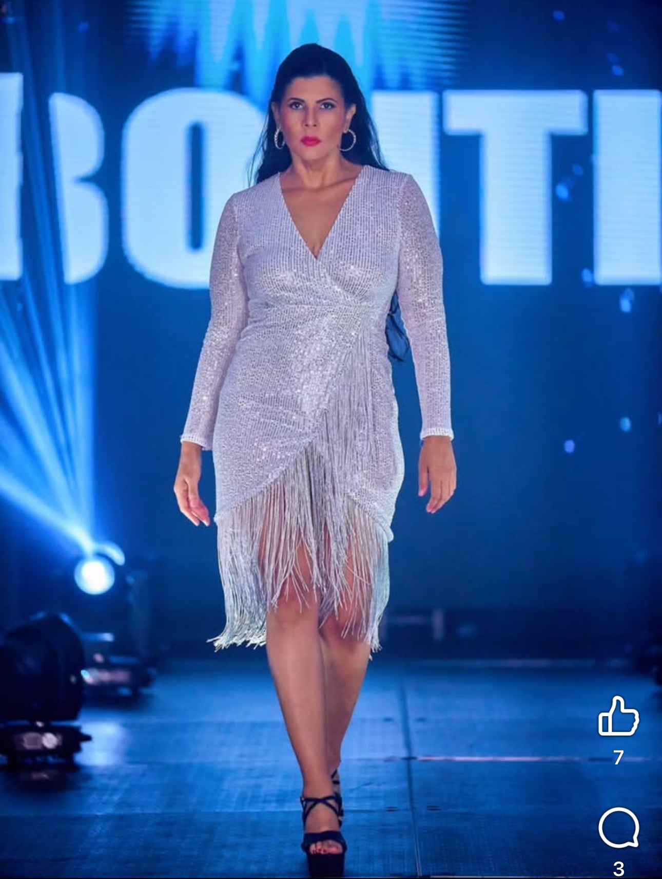 Sequin and fringes dress