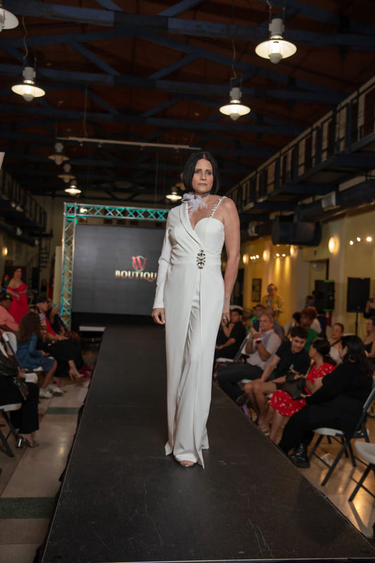 White One Shoulder Jumpsuit