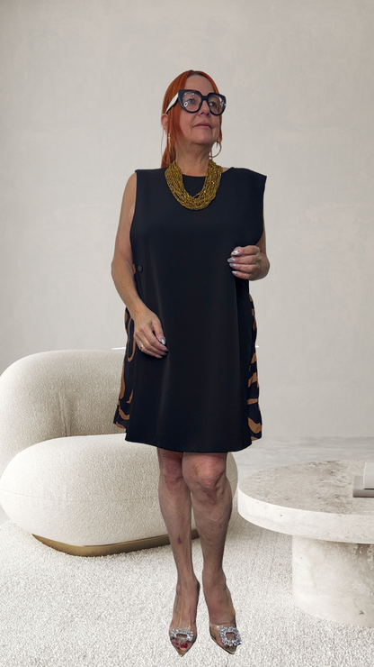 BLACK, DETACHABLE SIDES, LEOPARD