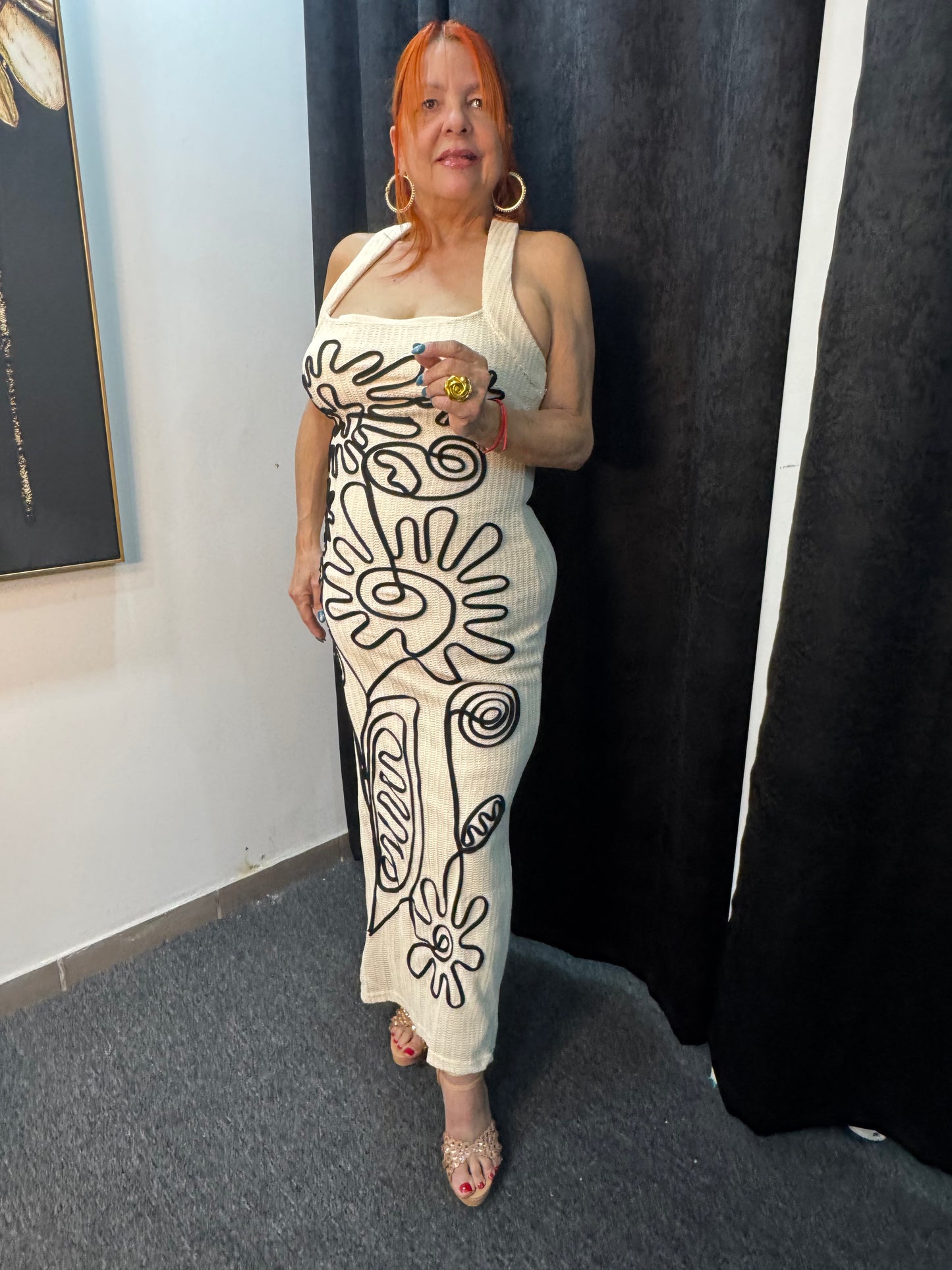 Boho Elegance Black Embroidery