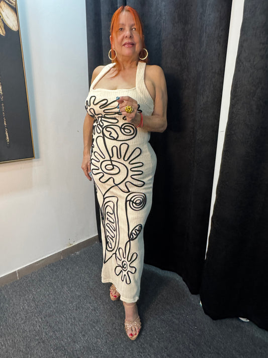 Boho Elegance Black Embroidery