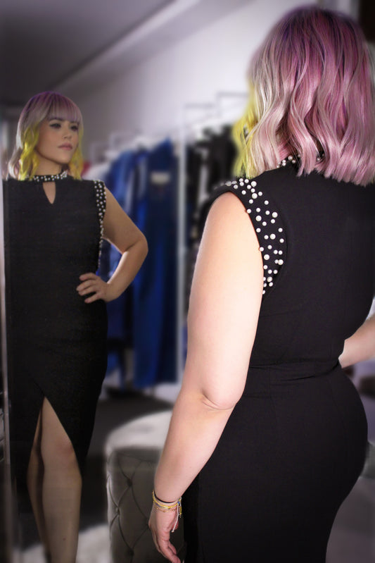 Pearl cocktail midi dress